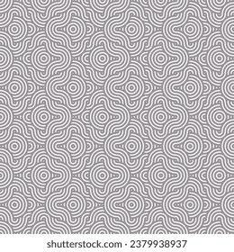 Geometric, Asian seamless pattern with curvy lines and half circles for backgrounds, wall paper, etc