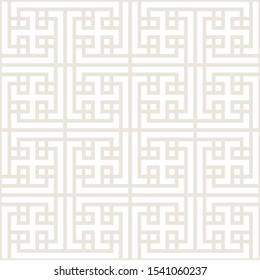 Geometric asian seamless vector pattern including traditional korean or chinese motive with typical lines and elements