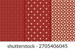 Geometric asian star seamless pattern collection Traditional Design - Background, Carpet, Rug, Wallpaper, Clothing, Wrapping Paper, Vector Illustration