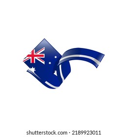 Bandera de australia geométrica con elemento de banner