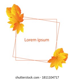 geometric autumn leaf design with simple and pretty design