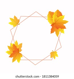 geometric autumn leaf design with simple and pretty design