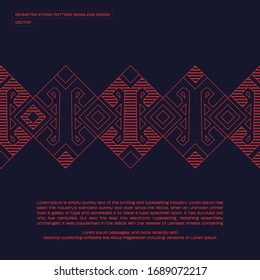 Geometric Azerbaijan ethnic pattern seamless design for background or wallpaper. Vector Pattern
