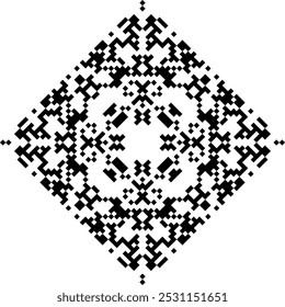 Geometric aztec element, Oriental treaditional pattern