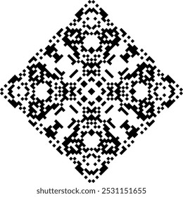 Geometric aztec element, Oriental treaditional pattern