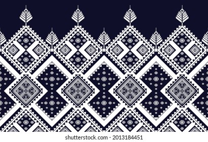 Geometric Aztec ethnic oriental seamless pattern traditional design for background, carpet, wallpaper, clothing, wrapping, fabric, batik, vector illustrations. Embroidery African American style.