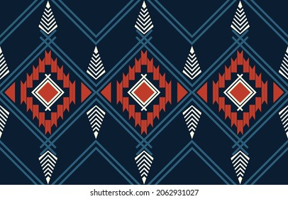 Geometric Aztec ethnic pattern design for print background or wallpaper.