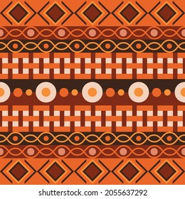 Geometric Aztec pattern seamless with Halloween colorful theme style vector for fabric design. Native traditional pattern. orange holloween Aztec decoration. Ethnic fabric textile abstract.
