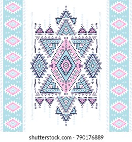 Geometric aztec pattern. Tribal tattoo style can be used for textile, yoga mats, phone cases, rug