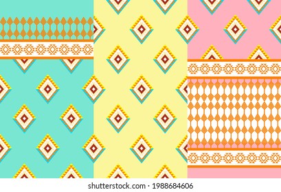 Geometrisches Aztec-nahtloses Muster. Ethnische indische Stammesteppich Mandala Ornament einheimische boho chevron Textil-Dekoration. Afrikanisch-amerikanische Stickerei traditionelle Modemuster Vektorgrafiken.