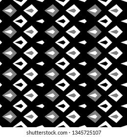 Geometric backdrop. Figures background. Polygons motif. Seamless pattern. Rhombuses, kites ornament. Ethnic wallpaper. Digital paper, textile print, web designing, abstract. Vector