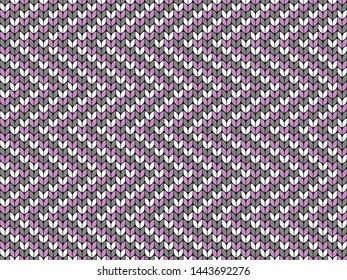 Geometric backdrop. Seamless decorative background. Knitted pattern for sweater, scarf or socks. Jacquard weave. Wallpaper or cover. Illustration
