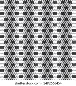 Geometric backdrop. Seamless decorative background. Knitted pattern. Jacquard weave. Wallpaper or cover. Illustration