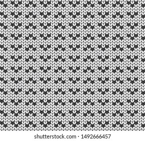 Geometric backdrop. Seamless decorative background. Knitted pattern. Jacquard weave. Wallpaper or cover. Illustration