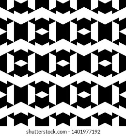 Geometric backdrop. Seamless pattern. Rhombuses, trapeziums, figures ornament. Folk wallpaper. Ethnic motif. Simple shapes background. Digital paper, textile print, web design, abstract.