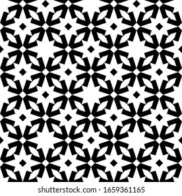 Geometric backdrop.Ethnic motif. Pickets, rhombuses, stars ornament.Seamless pattern. Hexagonal, quadrangular, star shapes wallpaper. Figures background. Textile print, abstract. Vector