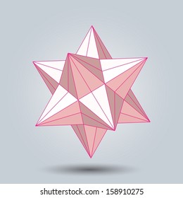 Geometric background 3d geometric abstract art geometric lines vector illustration