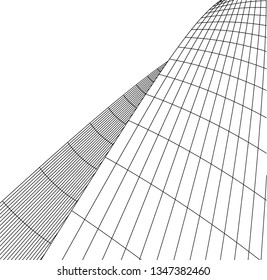 Geometric background. Abstract architecture, 3d shape