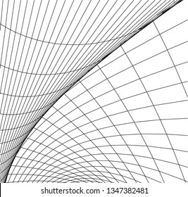 Geometric background. Abstract architecture, 3d shape