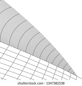 Geometric background. Abstract architecture, 3d shape