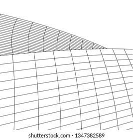 Geometric background. Abstract architecture, 3d shape