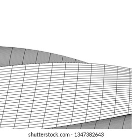 Geometric background. Abstract architecture, 3d shape