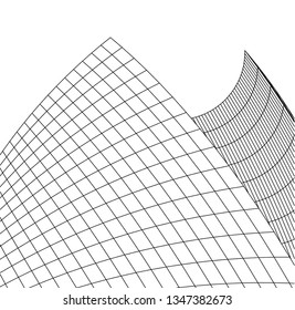 Geometric background. Abstract architecture, 3d shape