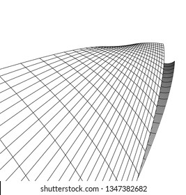 Geometric background. Abstract architecture, 3d shape