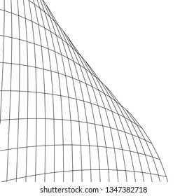 Geometric background. Abstract architecture, 3d shape