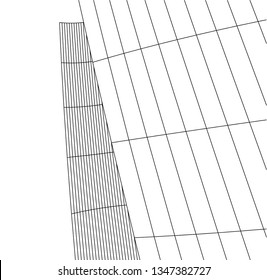 Geometric background. Abstract architecture, 3d shape