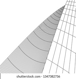 Geometric background. Abstract architecture, 3d shape