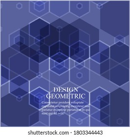 Geometrischer Hintergrund. Abstrakter Hintergrund. Wirtschaftsvektor. Design-Element. Blauhexagon