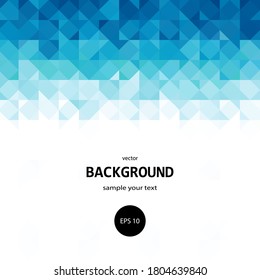 Geometric background. Abstract background. Business vector. Design element. Blue triangle