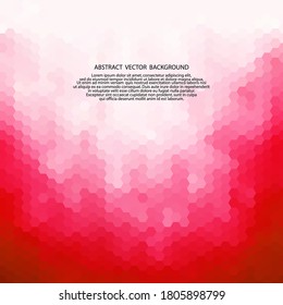Geometric background. Abstract background. Business vector. Design element. Red hexagon