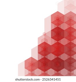 Geometric background. Abstract background. Business vector. Design element. Red hexagon.