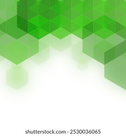 Geometric background. Abstract background. Business vector. Design element. Green hexagon.