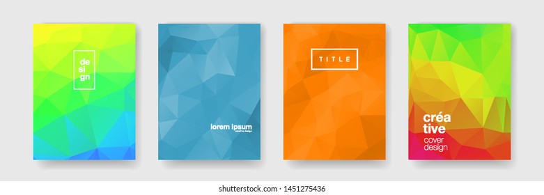 Geometric background, abstract color gradient, mosaic texture gradient. Vector trend elements design, geometric wave pattern background