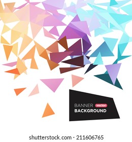 Geometric background. abstract colored squares. triangle colofrul