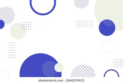 geometrischer Hintergrund abstrakter Rahmen blau und weiche Farbe Kreis Form Memphis Hintergrund.