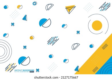 geometric background abstract Free Vector blue orange