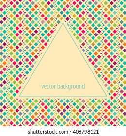 Geometric background. Abstract background. Isometric background. Vector regular Texture. Can be used in textiles, for book design, website background. Frame for logo, label or greetings.
