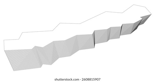 Geometric background, abstract lines 3d