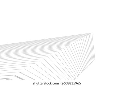 Geometric background, abstract lines 3d