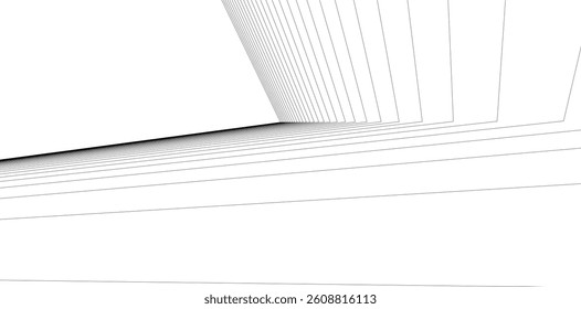Geometric background, abstract lines 3d