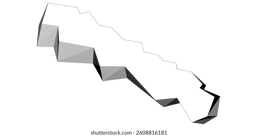 Geometric background, abstract lines 3d