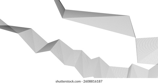 Geometric background, abstract lines 3d