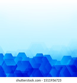 Geometric background abstract modern design hexagon layer style with space. vector illustration