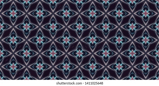 Geometric background abstract mosaic seamless pattern with tiles and simple shapes for fashion. Abstract dynamic retro tiles background