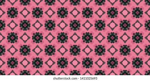 Geometric background abstract mosaic seamless pattern with tiles and simple shapes for fashion. Abstract dynamic retro tiles background