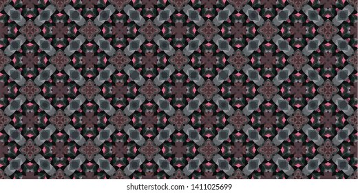 Geometric background abstract mosaic seamless pattern with tiles and simple shapes for fashion. Abstract dynamic retro tiles background